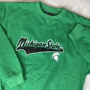 Vtg NOS Michigan State Spartans Sweatshirt Crewneck Y2K 90s Embroidered XL NWOT